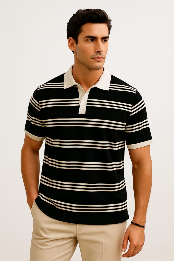 Classic Stripped polo T-Shirt - Image 1