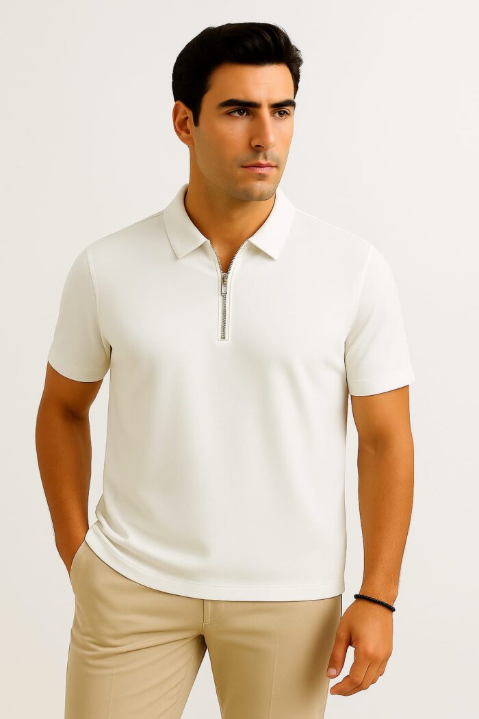 Texture Zip Line t-shirt - Image 3