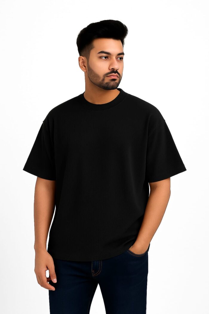 Waffle Knit Round Neck - Image 1
