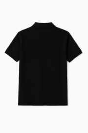 Plain Black Polo T-Shirt - Image 2
