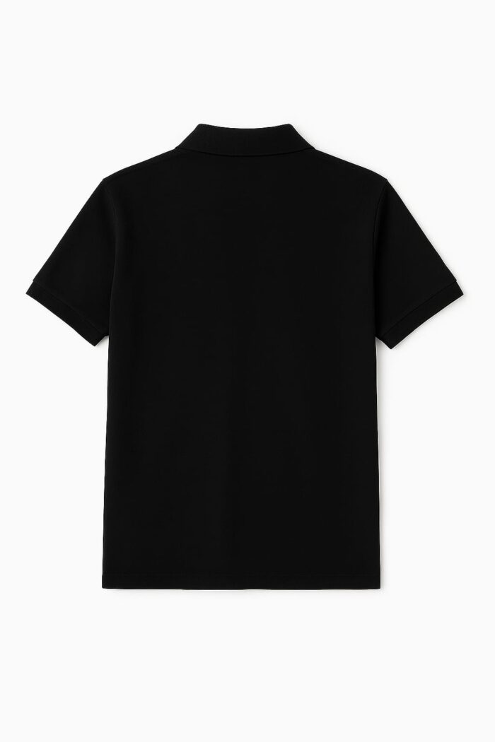 Plain Black Polo T-Shirt - Image 2