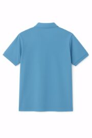 Plain Blue Polo T-Shirt - Image 2