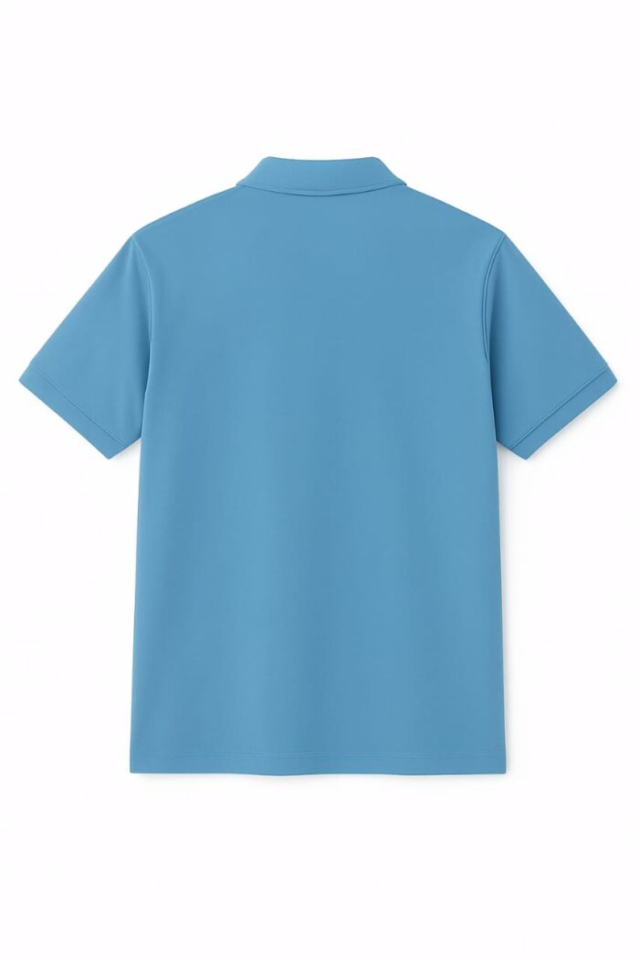 Plain Blue Polo T-Shirt - Image 2