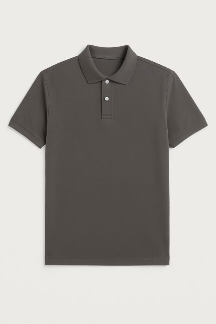 Plain Grey Polo T-Shirt
